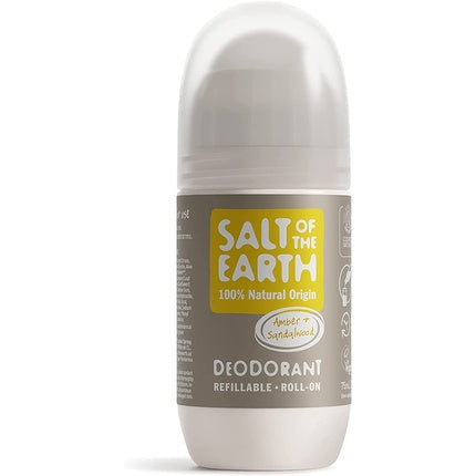 Deodorant roll-on, Salt Of The Earth, Amber și Lemn de santal, 75 ml