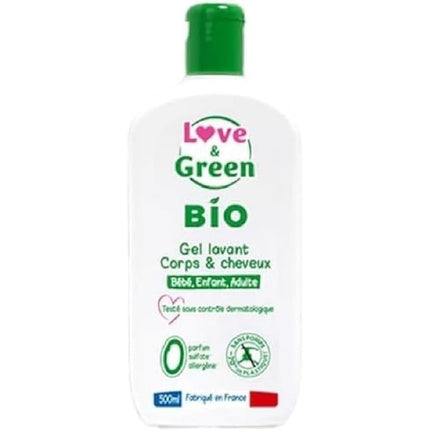Gel de duș organic Love & Green, Lavant, 500ml