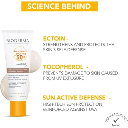 Cremă de protecție solară Bioderma Photoderm Spot Age SPF 50+, 40 ml