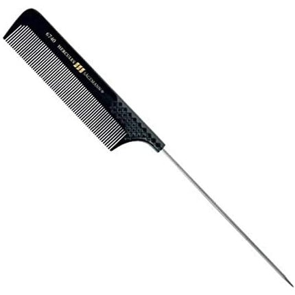 Pieptăn metalic Hercules Sagemann cu coadă ascuțită 23.5cm, negru