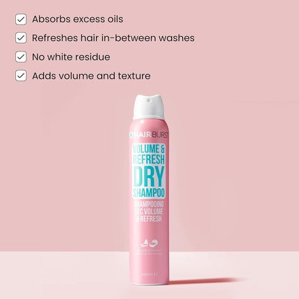 Șampon uscat, Hair Burst, Volume & Refresh, roz