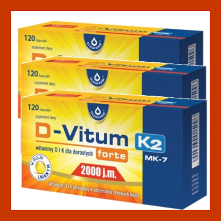 Supliment alimentar Oleofarm Vitamin D3 + K2MK7, 60 capsule pentru imunitate și oase