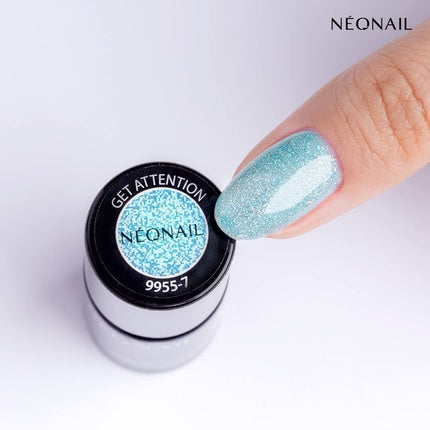 Lac unghii UV, Néonail, Blue Get Attention, glitter