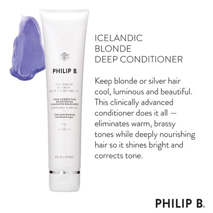 Philip B Icelandic Blonde Deep Conditioner, Tratament intensiv, 285 g, Lavandă