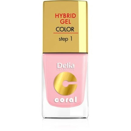 Ojă gel, Delia, Coral, roz pastel, 11ml