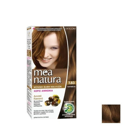 Vopsea permanentă păr, Farcom, Mea Natura, caramel