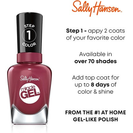 Lac de unghii, Sally Hansen, Miracle Gel, Bordeaux Glow