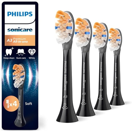 Perii de dinți electrice Philips Sonicare A3 Premium All-In-One, set 4 bucăți, culoare neagră