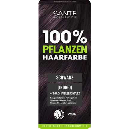 Culoare păr Sante Naturkosmetik 100% Plant Hair Color Powder 05 Black Vegan