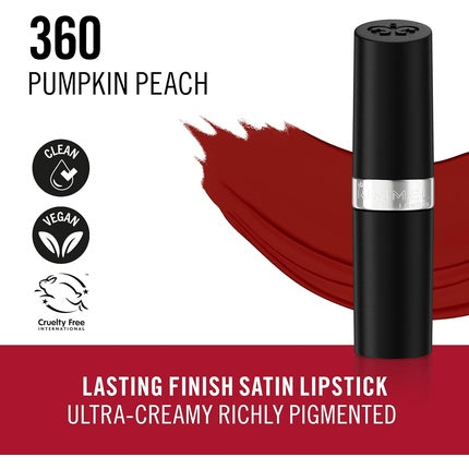 Ruj, Rimmel, Lasting Finish Bullets Satin, Piersică Dovleac