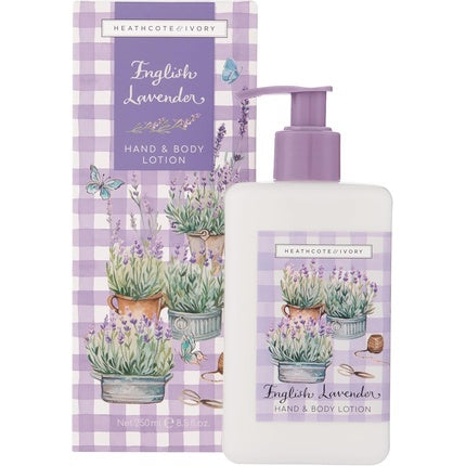 Loțiune Mâini și Corp, Heathcote & Ivory, cu Ulei Esențial de Lavandă, 250ml