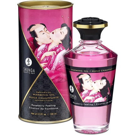 Ulei de masaj, Shunga, Emotion Warming, zmeură, 100ml
