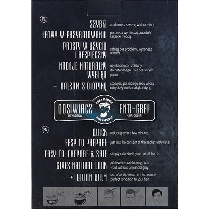 Vopsea de păr bărbați, Delia Cosmetics, Anti Grey, 90g