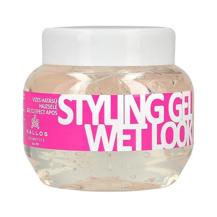 Gel de coafat, Kallos, Wet Look, alb, 275ml
