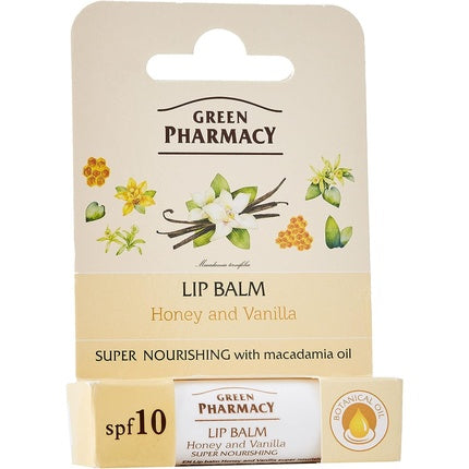 Balsam de buze intens nutritiv cu miere și vanilie SPF 10 - Green Pharmacy