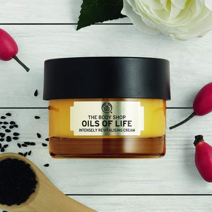 Cremă zi, The Body Shop, Oils of Life, 50ml, galben
