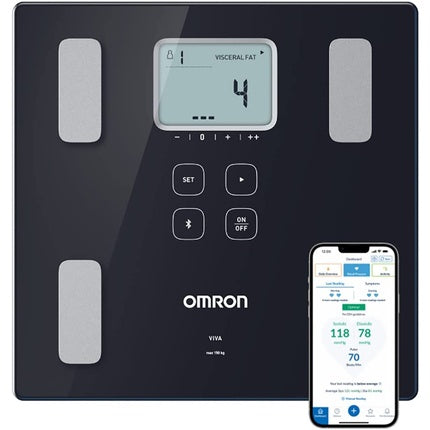 Cantar compozitie corporala Omron VIVA, Bluetooth, negru