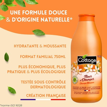 Gel de Duș, Cottage, Fleur d'Oranger, portocaliu 750ml
