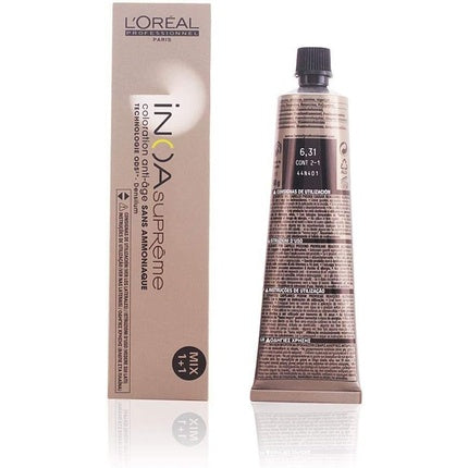 Vopsea de păr L'Oréal Professionnel INOA Supreme V511 6.31 Dark Blonde Gold 60 g