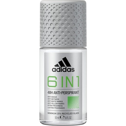 Deodorant roll-on, Adidas, 6 in 1, antiperspirant, 50 ml