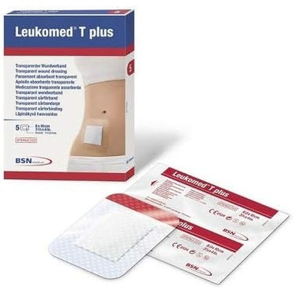 Plastru medical, BSN Medical, Leukomed T Plus, transparent, cu absorbant, 7.2x5 cm