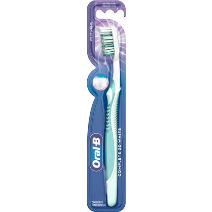 Periuță de dinți Oral-B Complete 3D White, Medium, Alb-verzui