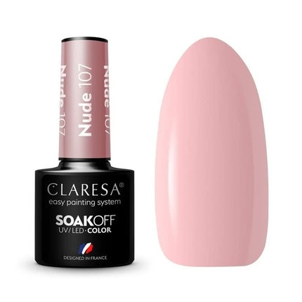 Lac de unghii UV, Claresa, 107 Nude, 5ml