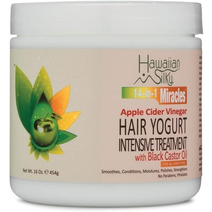 Condiționator intensiv cu oțet de mere, Hawaiian Silky, Hair Yogurt, 16oz