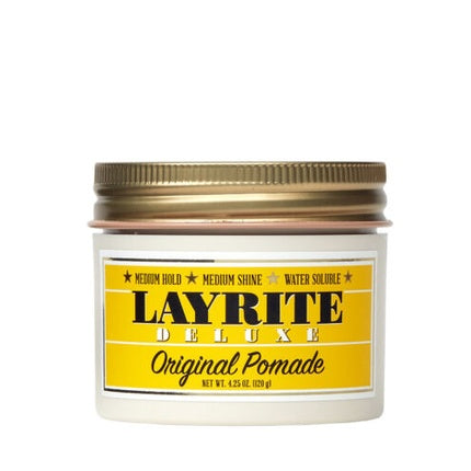 Layrite Original Hold Pomade Deluxe Hair Styling Gel, 120g, tubă, auriu
