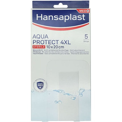Hansaplast Aqua Protect Waterproof and Sterile Adhesive Dressings, 4XL, 10x20cm, Pack of 5