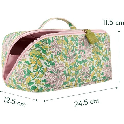 William Morris Beauty Washbag Toiletry Bag for Makeup Essentials Cosmetic, Floral Print, Pink
