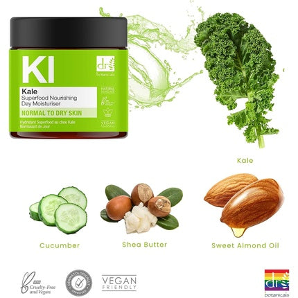 Cremă de zi, Dr Botanicals, 60ml, cu Kale și unt de cacao