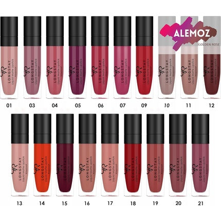 Ruj lichid Golden Rose Longstay, roz mat, 20g