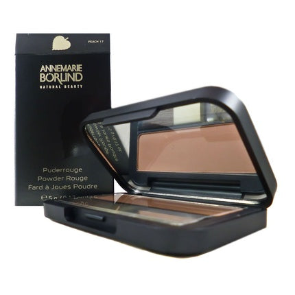 Ruj pudră Annemarie Börlind Nr. 17 Peach cu pensulă inclusă