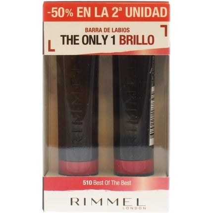 Ruj Rimmel London The Only One 510, culoare roșu coral, 2x23g