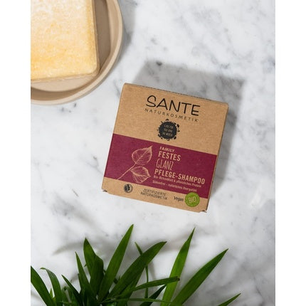 Șampon solid SANTE pentru păr opac și normal, 60g, cu extract de frunze de mesteacăn și proteine vegetale