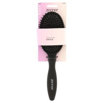 Perie Ovală Zenner Classic din plastic cu mâner ergonomic negru