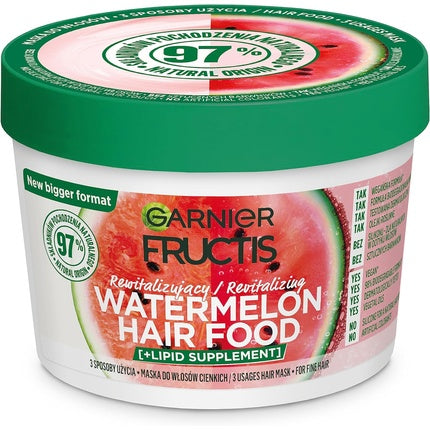 Masca de Par, Garnier Fructis, Hair Food cu Pepene, 400ml