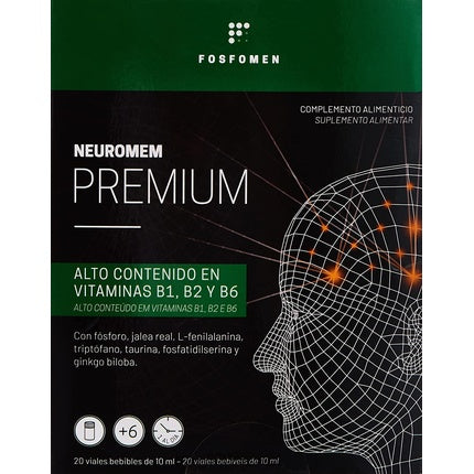 Supliment Herbora Neuromem Premium, Vitamine B1-B6-B12, 20 fiole