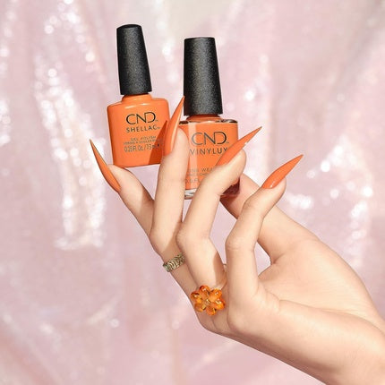 Vernis Unghii Gel CND Vinylux Silky Sienna Portocaliu Mat 15 ml