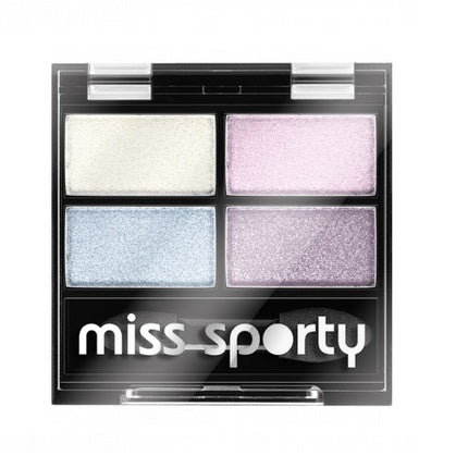 Paletă farduri ochi Miss Sporty Studio Colour Quattro 415 Cool Unicorn, culori pastelate, design compact