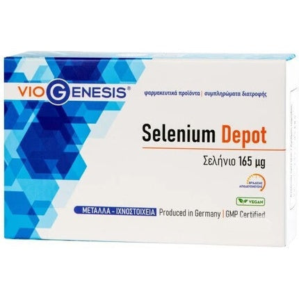 Viogenesis Selenium Depot, Complement alimentar cu seleniu 165 mcg, 30 capsule