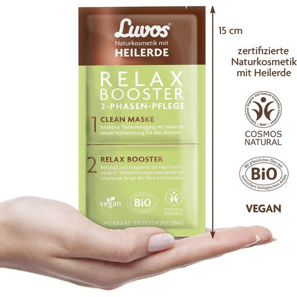 Masca purificatoare, Luvos, Relax-Booster, bej-verde