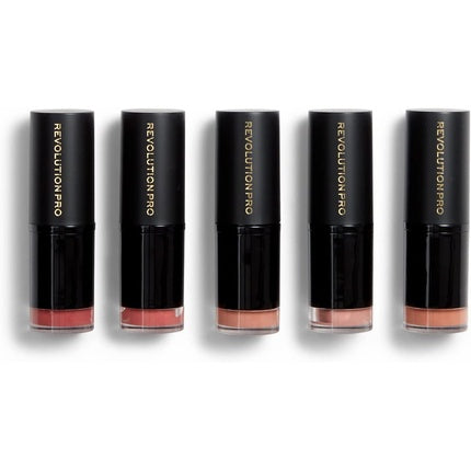 Ruj, Revolution Beauty, Blushed Nudes, pachet 5 bucati