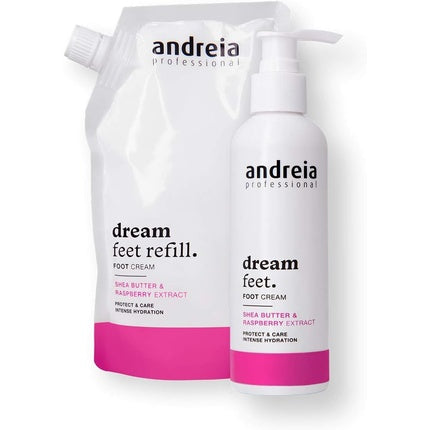 Cremă de picioare, Andreia, Dream Feet Refill, 400ml, alb-roz