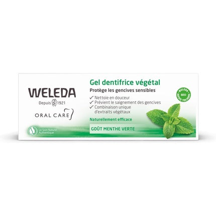 Gel dentifrice Weleda, Vegetable Toothpaste Gel, mentă verde, 75ml