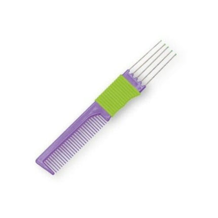 Pieptăn de păr, Top Choice, model cu multiple funcții, culoare violet și verde
