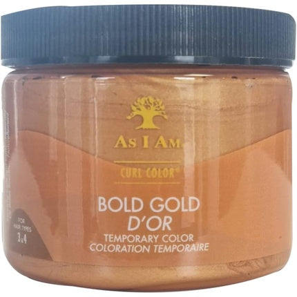 Vopsea temporară de păr As I Am Curl Color, nuanța Bold Gold, 182 g