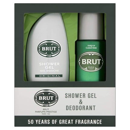 Set cadou deodorant spray și gel de duș Brut Original 200ml