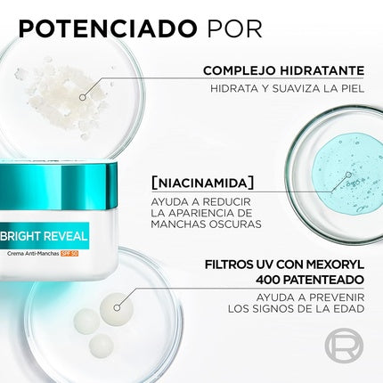 Crema Antipete SPF50 L'Oréal Paris Bright Reveal 50ml